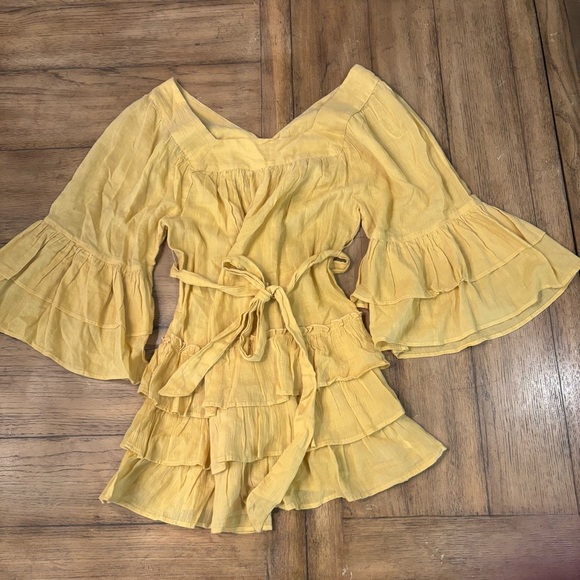 NWT Free People Gretta Mini Dress in Snd/Sable, XS, Wedding Guest Summer Party - Picture 3 of 15